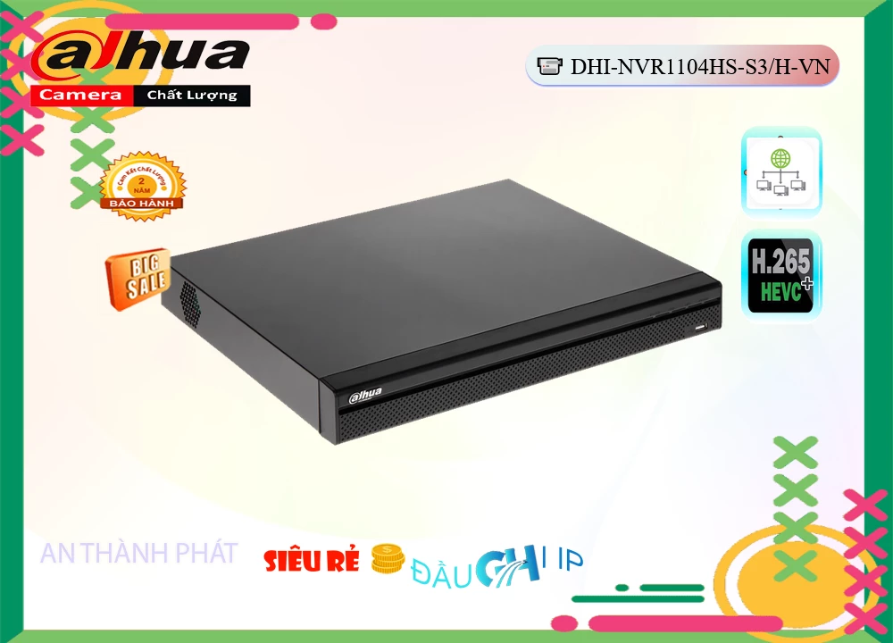 DHI-NVR1104HS-S3/H-VN sắc nét Dahua DHI-NVR1104HS-S3/H-VN sắc nét Dahua