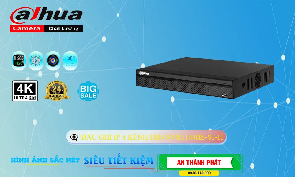 ➠ DHI-NVR1104HS-S3/H sắc nét Dahua ➠ DHI-NVR1104HS-S3/H sắc nét Dahua
