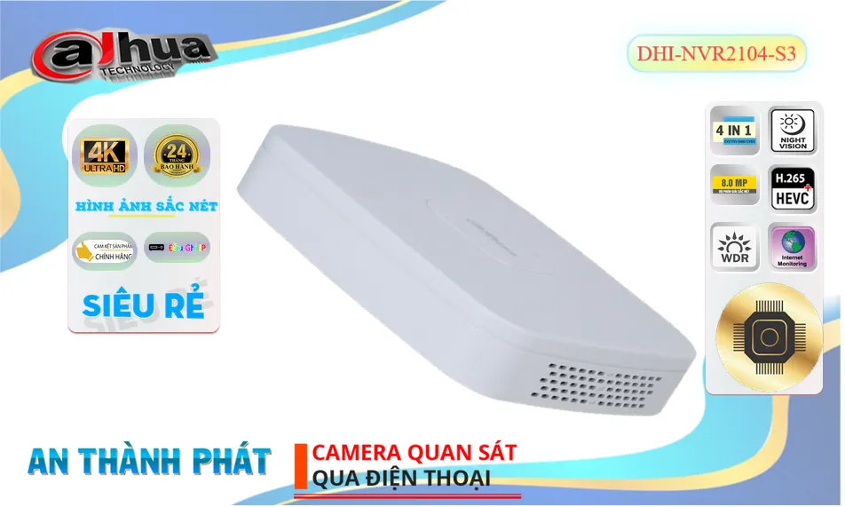 DHI-NVR2104-S3 sắc nét Dahua DHI-NVR2104-S3 sắc nét Dahua
