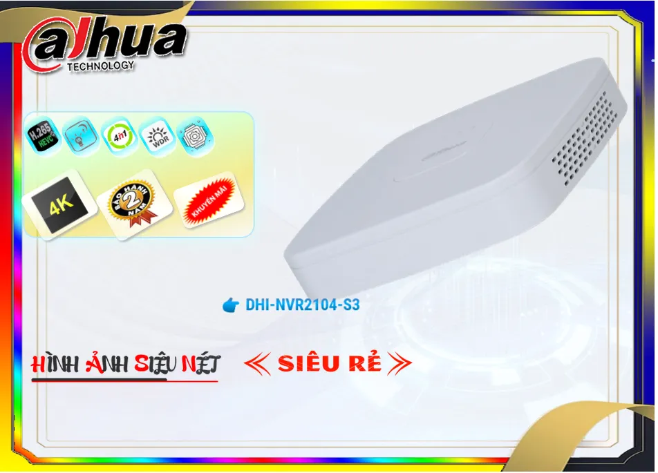 DHI-NVR2104-S3 sắc nét Dahua DHI-NVR2104-S3 sắc nét Dahua