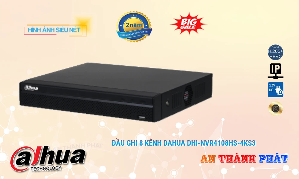Đầu Ghi Camera Dahua DHI-NVR4108HS-4KS3 Tiết Kiệm