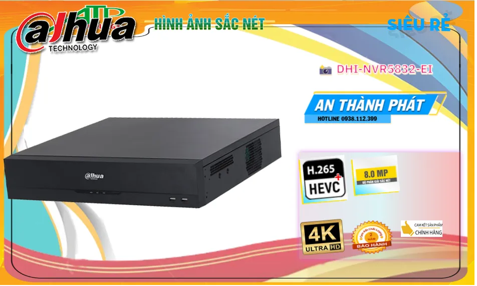 ➠  DHI-NVR5832-EI sắc nét Dahua