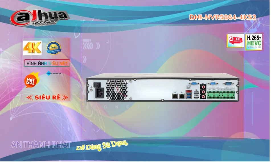 DHI-NVR5864-4KS2 sắc nét Dahua DHI-NVR5864-4KS2 sắc nét Dahua