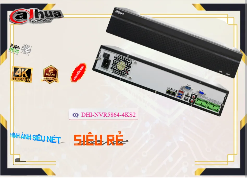 DHI-NVR5864-4KS2 sắc nét Dahua DHI-NVR5864-4KS2 sắc nét Dahua