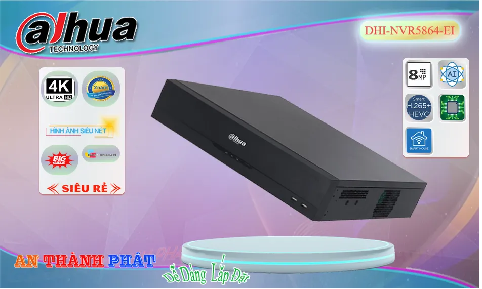DHI-NVR5864-EI sắc nét Dahua DHI-NVR5864-EI sắc nét Dahua