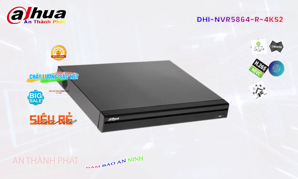 DHI-NVR5864-R-4KS2 sắc nét Dahua
