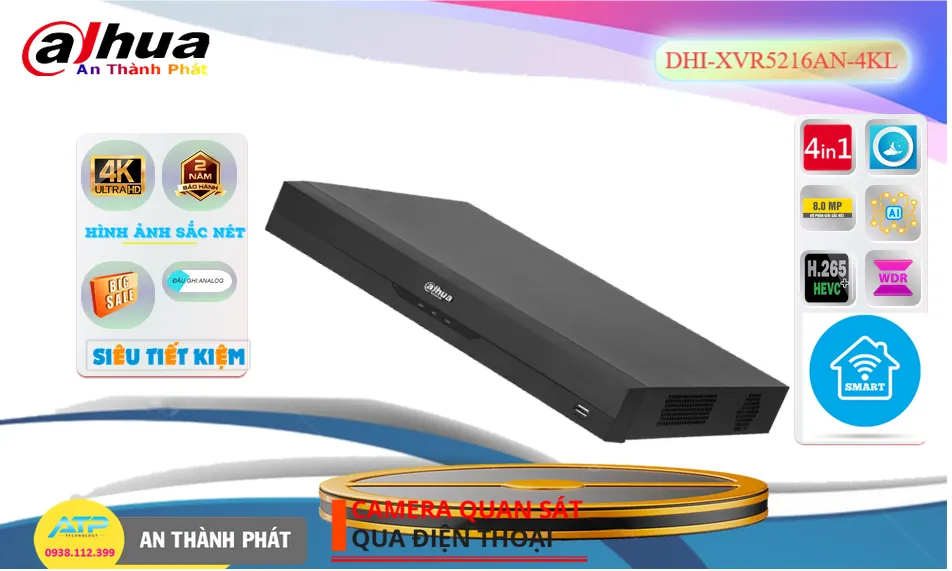 DHI-XVR5216AN-4KL sắc nét Dahua DHI-XVR5216AN-4KL sắc nét Dahua