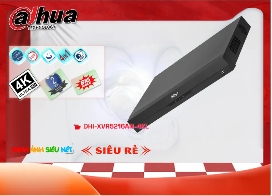 DHI-XVR5216AN-4KL sắc nét Dahua DHI-XVR5216AN-4KL sắc nét Dahua