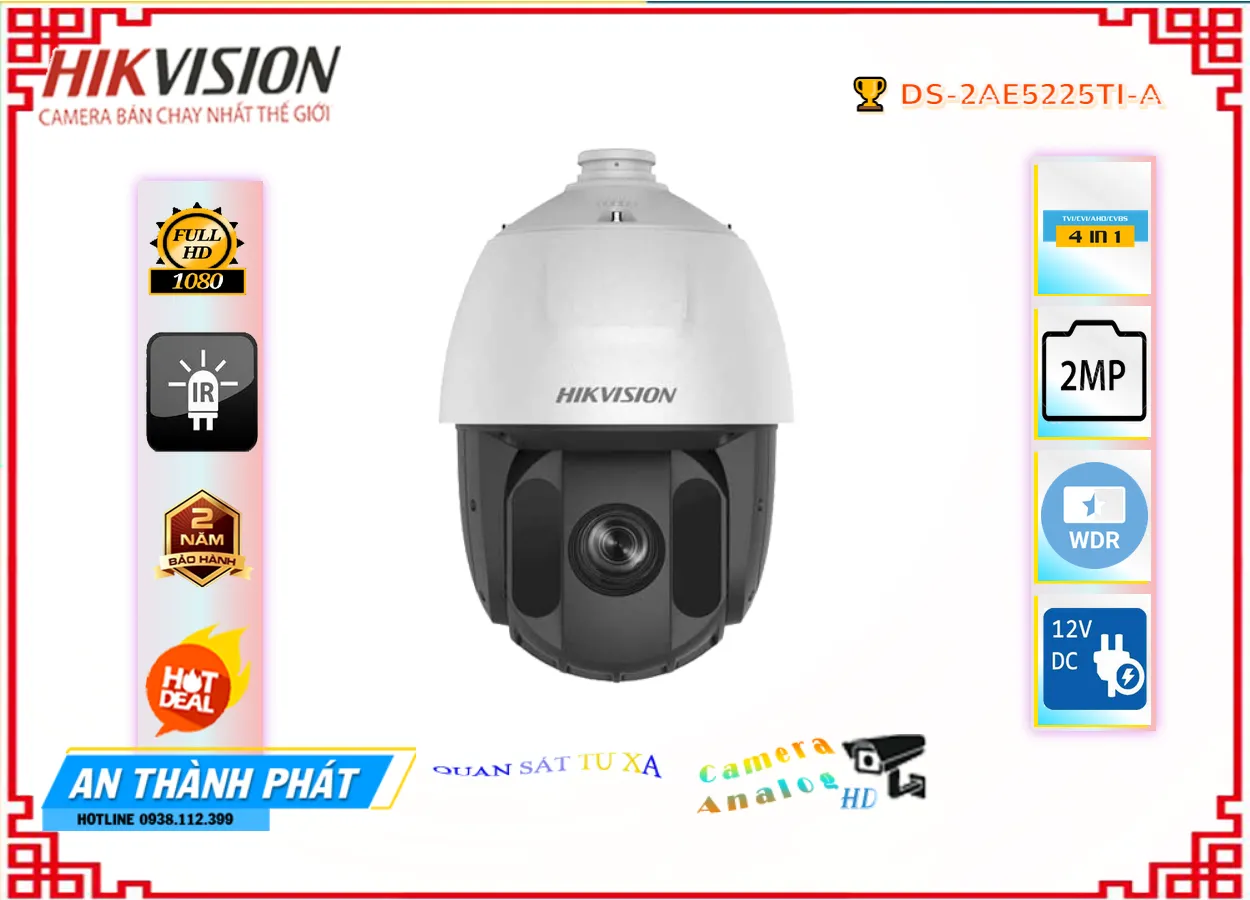 DS-2AE5225TI-A sắc nét Hikvision DS-2AE5225TI-A sắc nét Hikvision