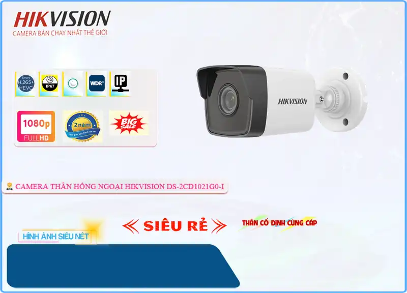 DS-2CD1021G0-I sắc nét Hikvision