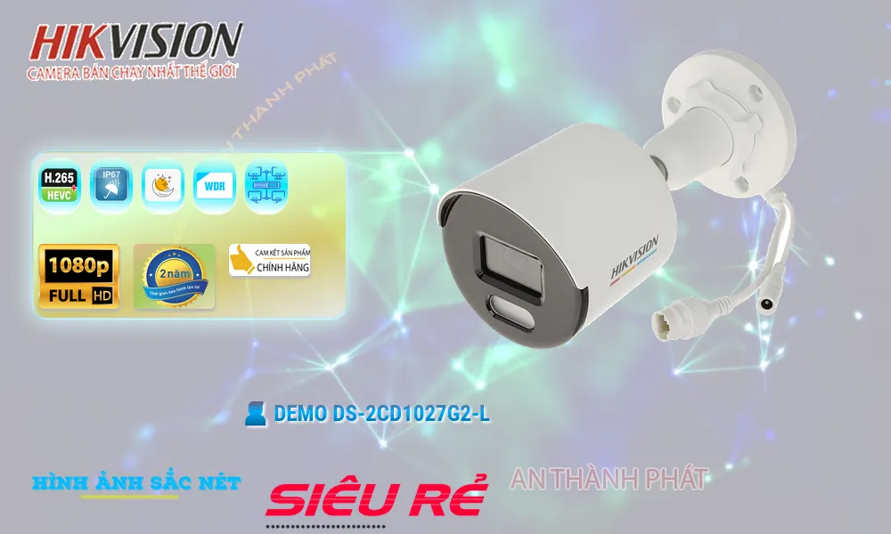 DS-2CD1027G2-L sắc nét Hikvision