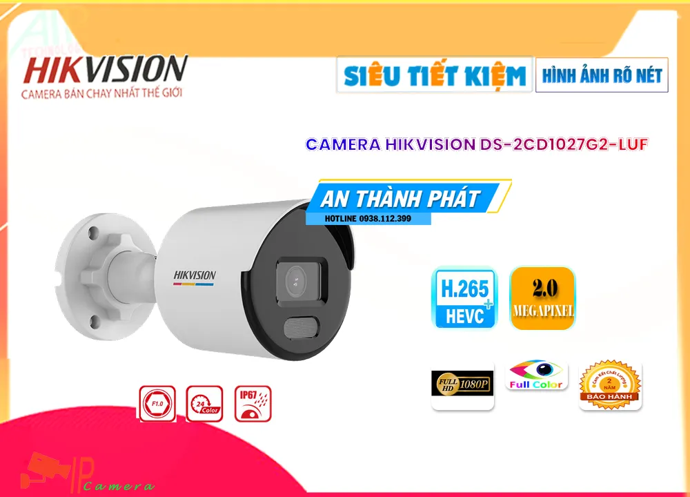 Camera Hikvision DS-2CD1027G2-LUF,DS-2CD1027G2-LUF Đang giảm giá, Camera Giá re DS-2CD1027G2-LUF Công Nghệ Mới,DS-2CD1027G2-LUF HD IP  Giá rẻ nhất,DS-2CD1027G2-LUF Giá Hãng,phân phối DS-2CD1027G2-LUF FULL HD 1080P 2.0 megapixel ,Nơi bán DS-2CD1027G2-LUF,DS-2CD1027G2-LUF Đang giảm giá,DS-2CD1027G2-LUF Công Nghệ Mới