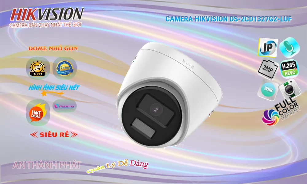 DS-2CD1327G2-LUF sắc nét Hikvision DS-2CD1327G2-LUF sắc nét Hikvision