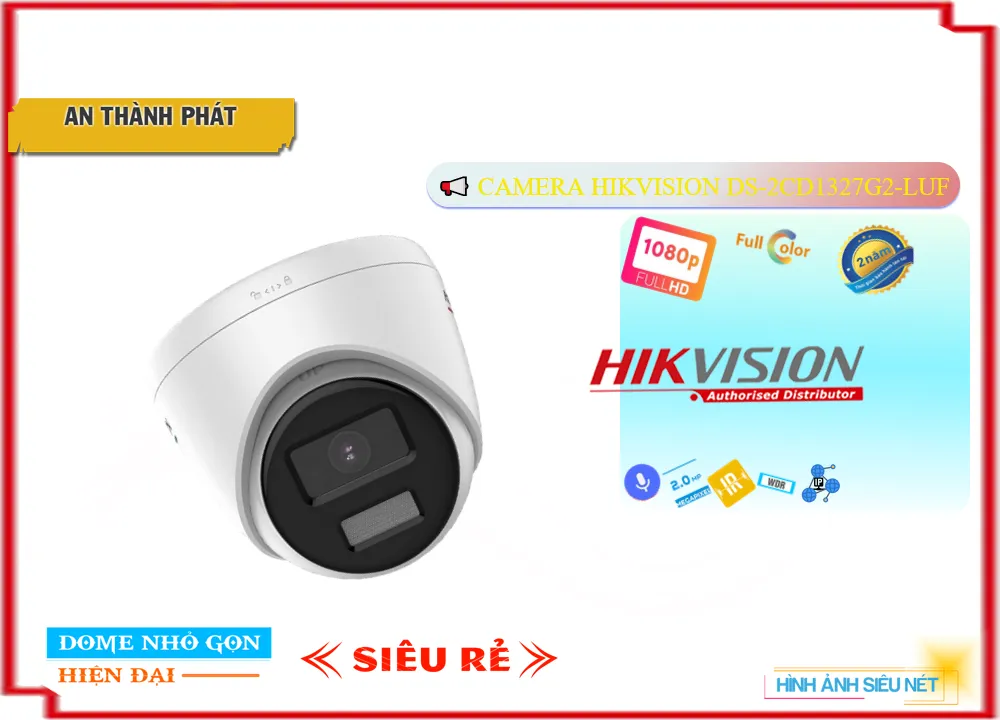 DS-2CD1327G2-LUF sắc nét Hikvision DS-2CD1327G2-LUF sắc nét Hikvision