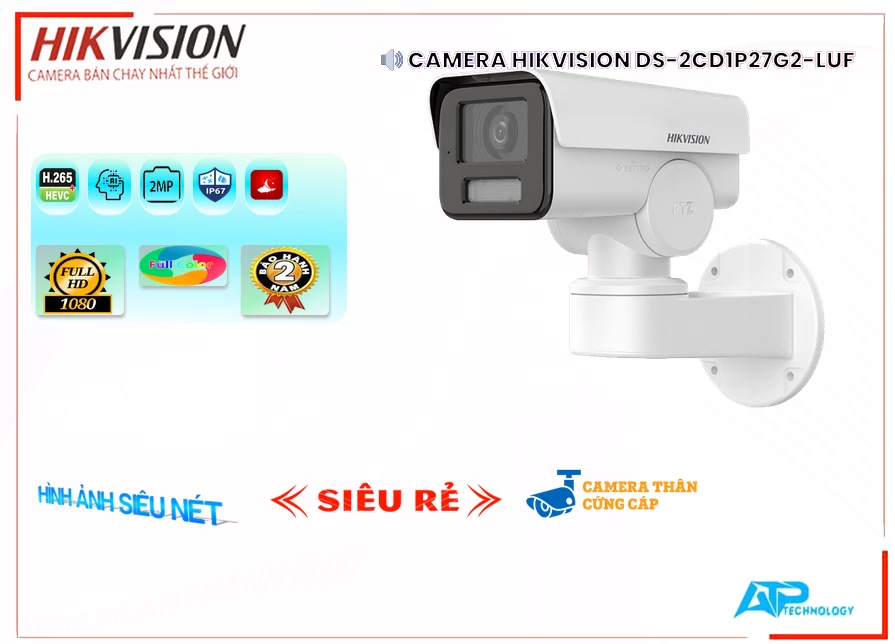 DS-2CD1P27G2-LUF sắc nét Hikvision DS-2CD1P27G2-LUF sắc nét Hikvision