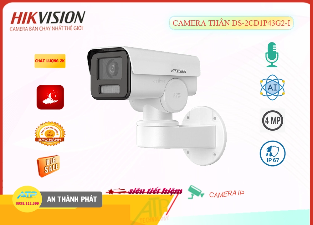 HD IP DS-2CD1P43G2-I Sắc Nét Hikvision HD IP DS-2CD1P43G2-I Sắc Nét Hikvision