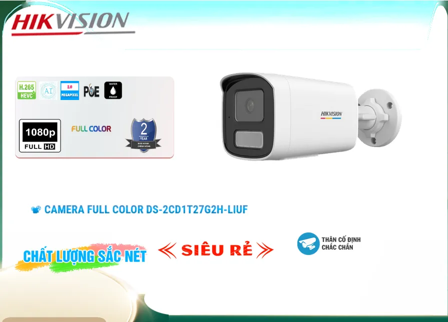 Camera Hikvision DS-2CD1T27G2H-LIUF Camera Hikvision DS-2CD1T27G2H-LIUF