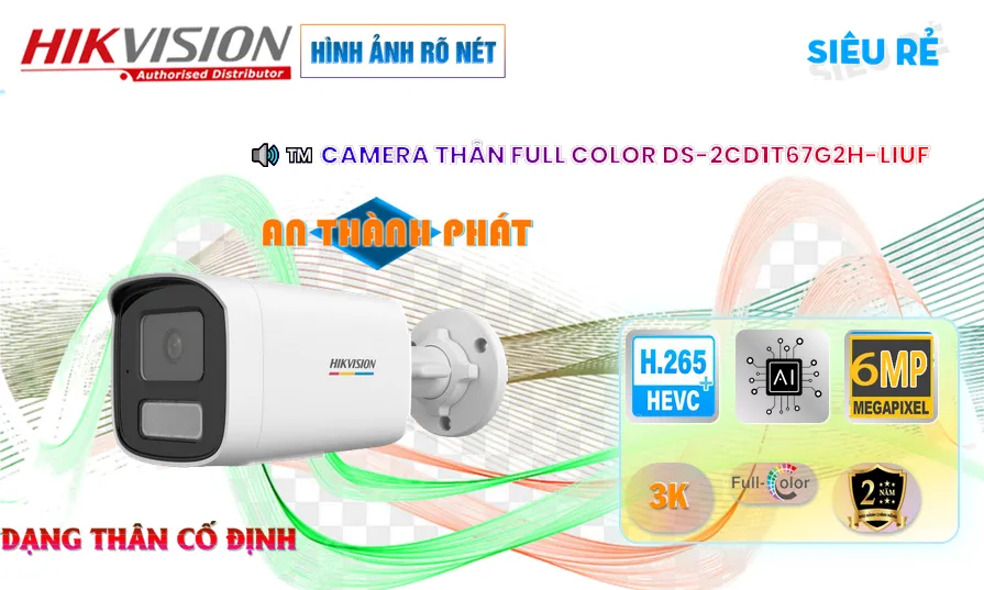 Camera Hikvision DS-2CD1T67G2H-LIUF