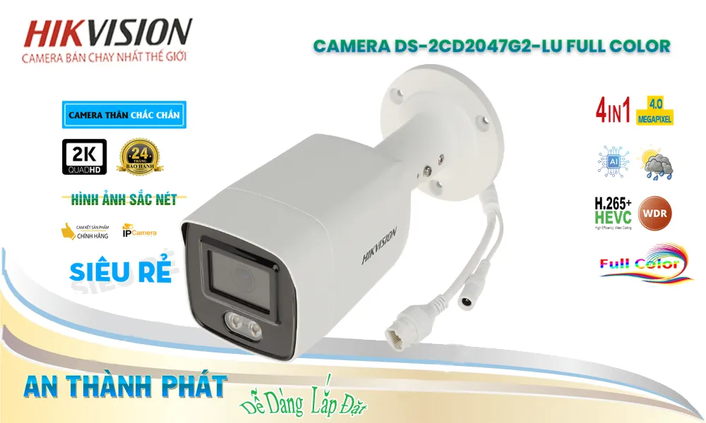 DS-2CD2047G2-LU sắc nét Hikvision