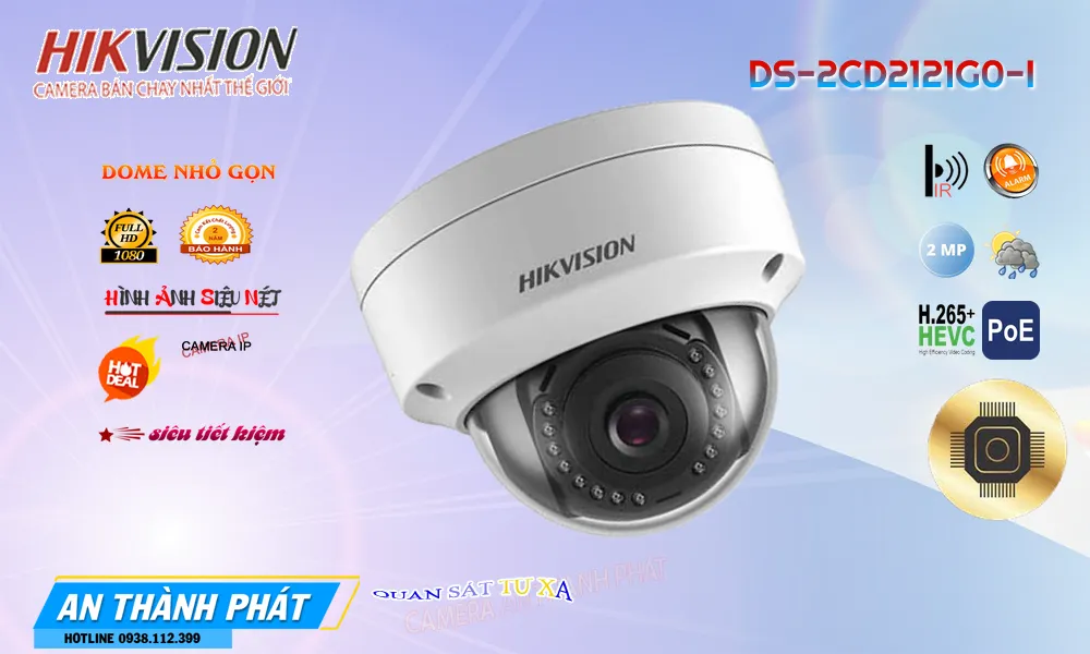 DS-2CD2121G0-I sắc nét Hikvision