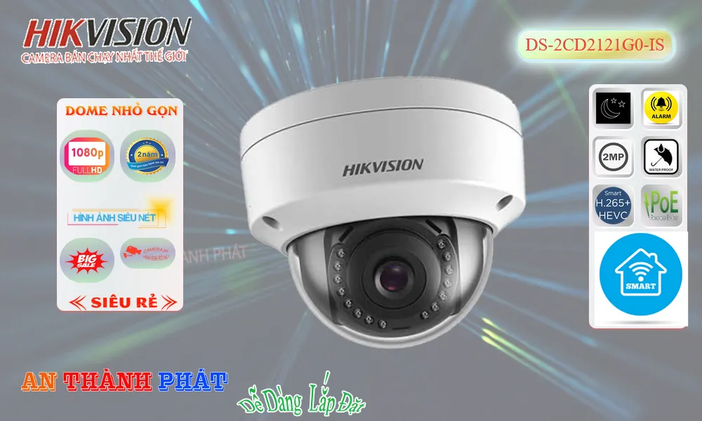 DS-2CD2121G0-IS sắc nét Hikvision