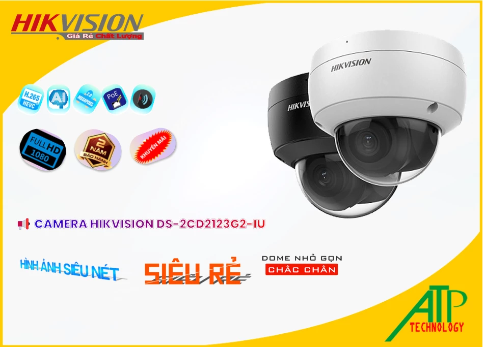 DS-2CD2123G2-IU sắc nét Hikvision ➠ DS-2CD2123G2-IU sắc nét Hikvision ➠