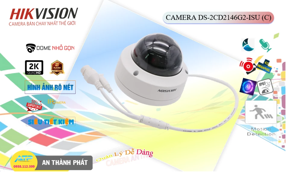 DS-2CD2146G2-ISU(C) sắc nét Hikvision