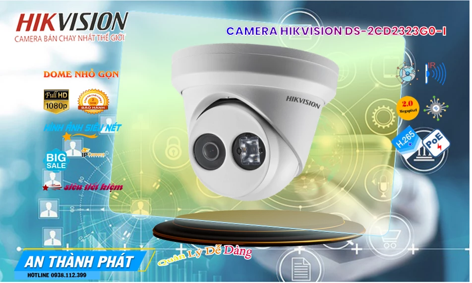 DS-2CD2323G0-I sắc nét Hikvision DS-2CD2323G0-I sắc nét Hikvision