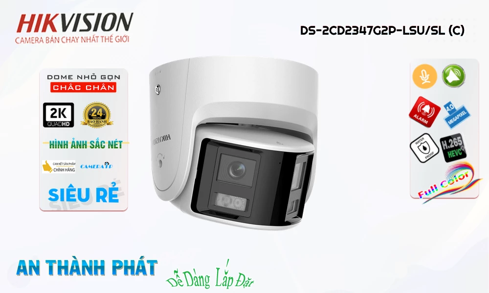 DS-2CD2347G2P-LSU/SL(C) sắc nét Hikvision