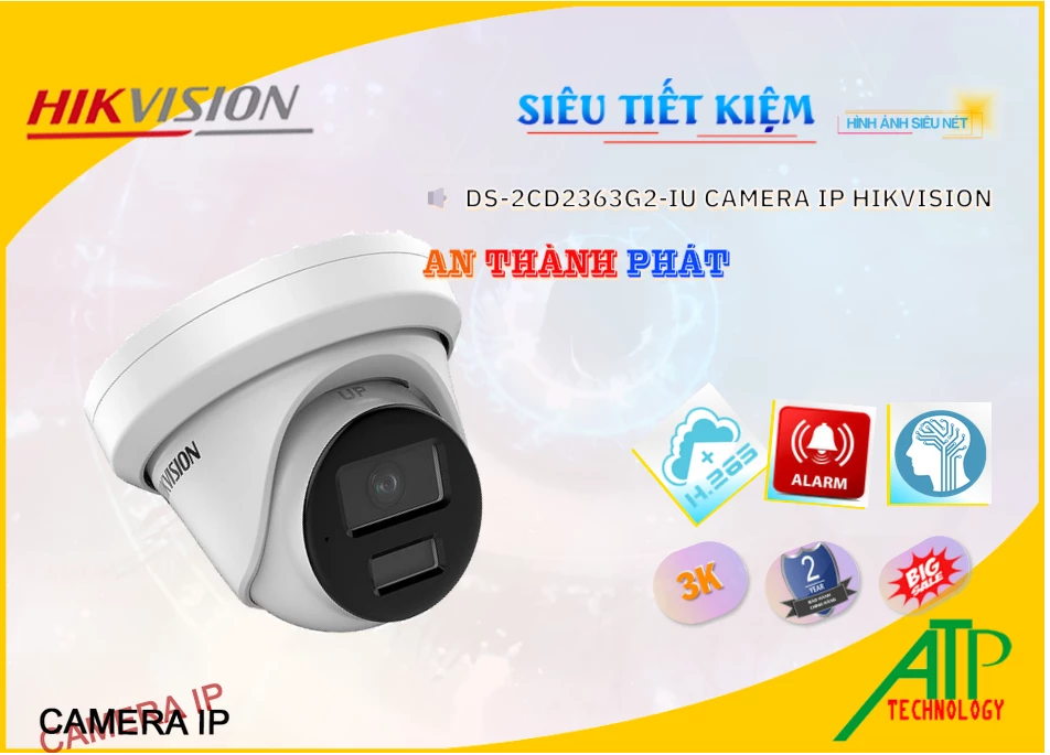 DS-2CD2363G2-IU sắc nét Hikvision ➠ DS-2CD2363G2-IU sắc nét Hikvision ➠