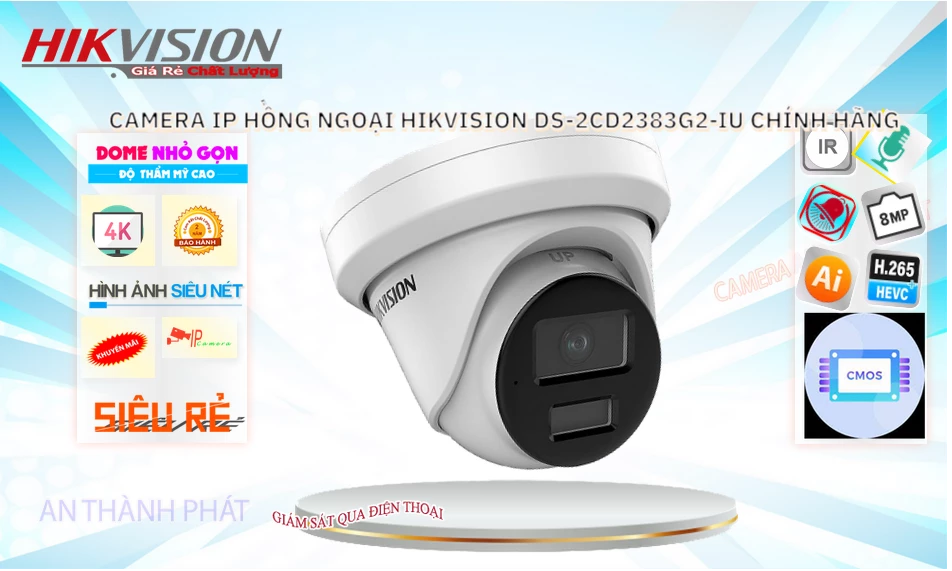 DS-2CD2383G2-IU sắc nét Hikvision
