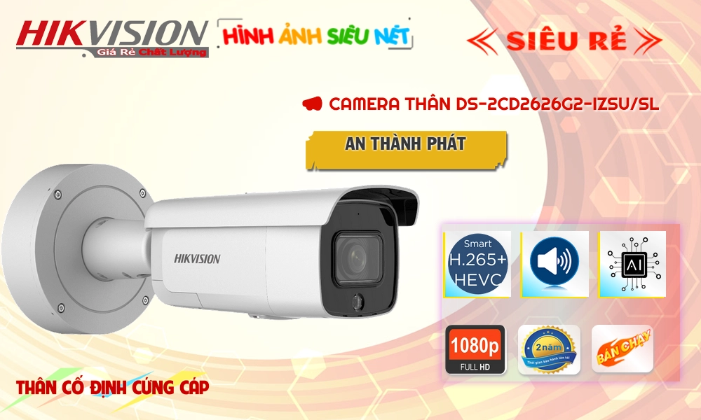 Camera DS-2CD2626G2-IZSU/SL Hikvision đang khuyến mãi