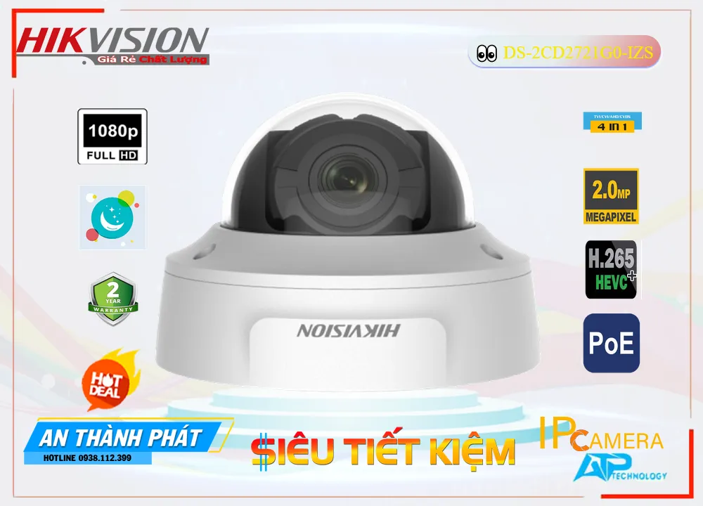 Camera Hikvision DS-2CD2721G0-IZS,DS-2CD2721G0-IZS Giá rẻ,DS-2CD2721G0-IZS Giá Thấp Nhất,Thông số DS-2CD2721G0-IZS Công Nghệ POE ,Bán rẻ DS-2CD2721G0-IZS,Giá DS-2CD2721G0-IZS 2.0 MP FULL HD 1080P ,phân phối ,DS-2CD2721G0-IZS Bán Sỉ,Giá Bán DS-2CD2721G0-IZS,Nơi bán DS-2CD2721G0-IZS,thông số DS-2CD2721G0-IZS,DS-2CD2721G0-IZS Tốt nhất,DS-2CD2721G0-IZS Giá Hãng