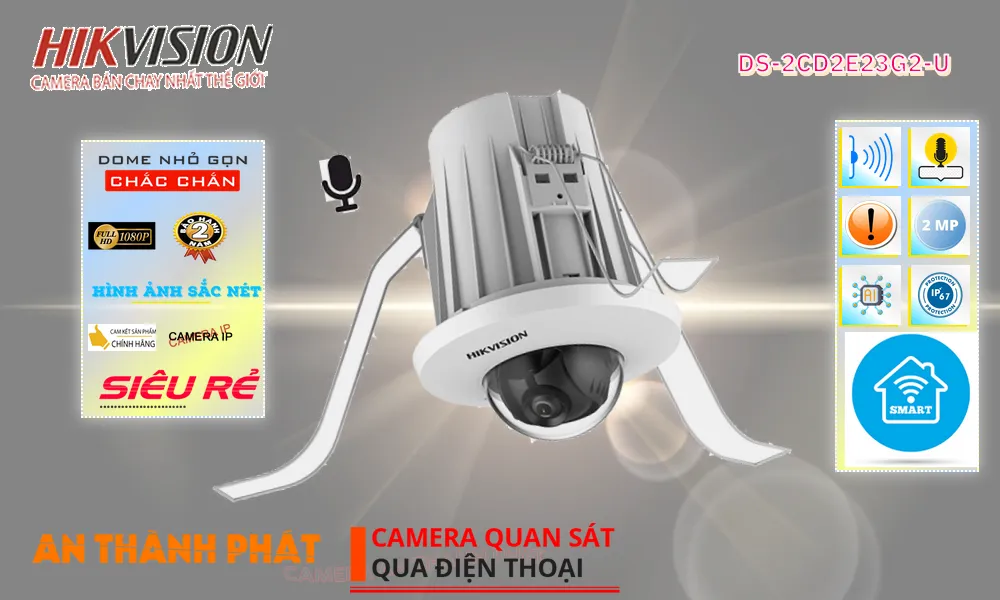 DS-2CD2E23G2-U sắc nét Hikvision