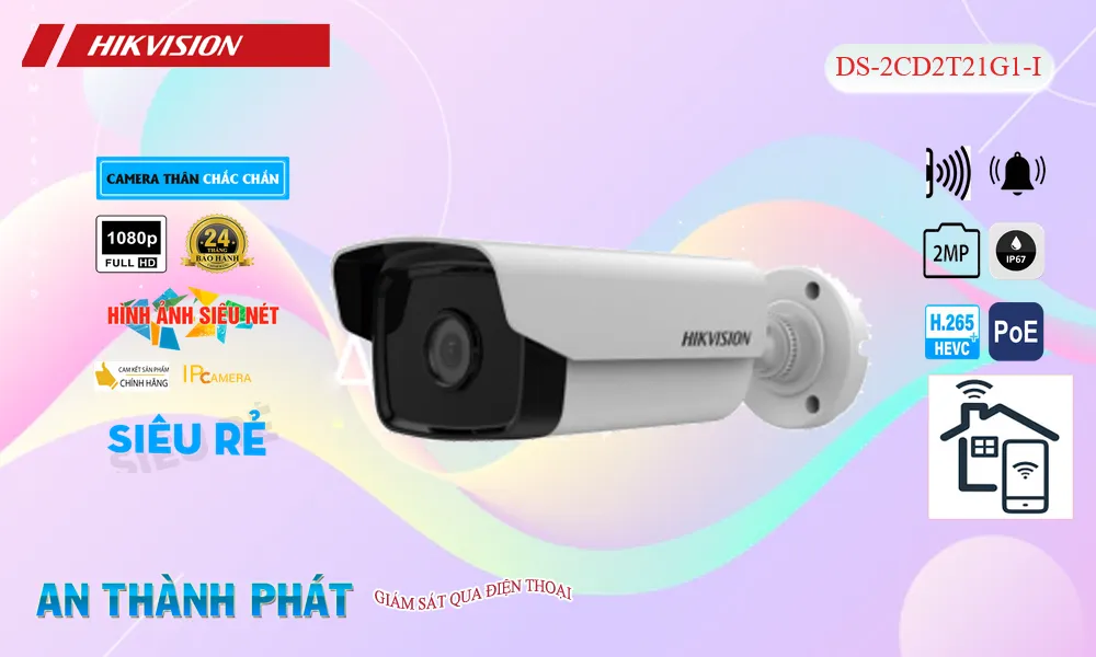 ➠ DS-2CD2T21G1-I sắc nét Hikvision ➠ DS-2CD2T21G1-I sắc nét Hikvision