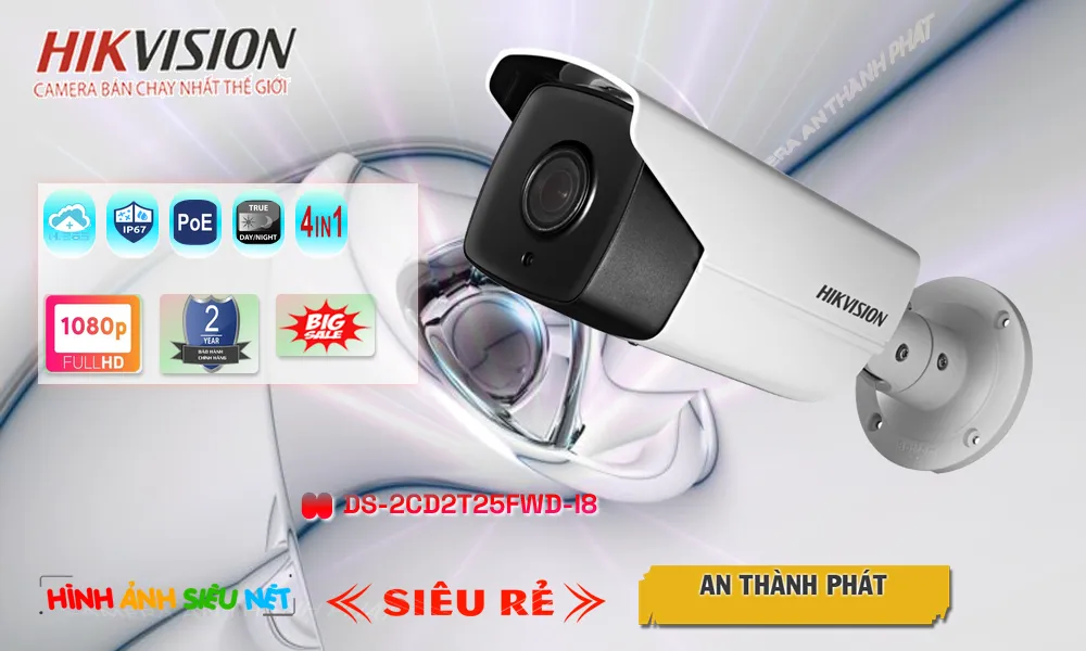 DS-2CD2T25FWD-I8 sắc nét Hikvision