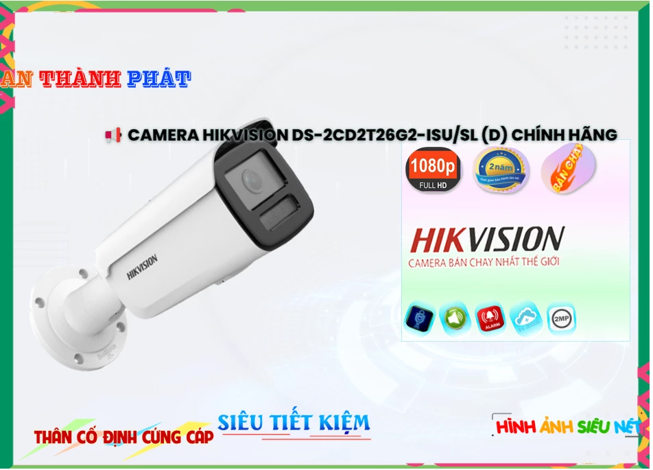 Camera Hikvision DS-2CD2T26G2-ISU/SL(D),DS-2CD2T26G2-ISU/SL(D) Đang giảm giá, Camera DS-2CD2T26G2-ISU/SL(D) Công Nghệ Mới,DS-2CD2T26G2-ISU/SL(D) Cấp Nguồ Qua Dây Mạng  Giá rẻ nhất,DS-2CD2T26G2-ISU/SL(D) Giá Khuyến Mãi,Giá kỹ thuật DS-2CD2T26G2-ISU/SL(D) FULL HD 1080P 2.0 megapixel ,Địa Chỉ Bán DS-2CD2T26G2-ISU/SL(D),DS-2CD2T26G2-ISU/SL(D) Đang giảm giá,DS-2CD2T26G2-ISU/SL(D) Công Nghệ Mới