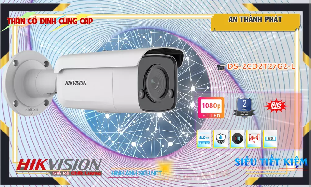 DS-2CD2T27G2-L sắc nét Hikvision DS-2CD2T27G2-L sắc nét Hikvision