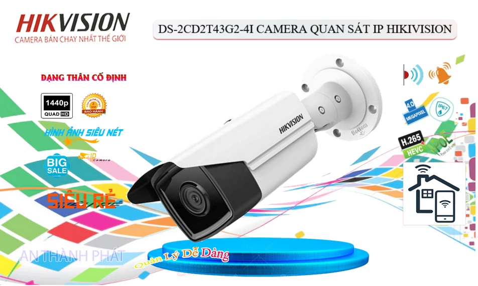 DS-2CD2T43G2-4I sắc nét Hikvision ➠ DS-2CD2T43G2-4I sắc nét Hikvision ➠