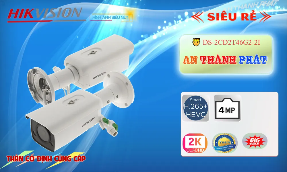 DS-2CD2T46G2-2I sắc nét Hikvision DS-2CD2T46G2-2I sắc nét Hikvision