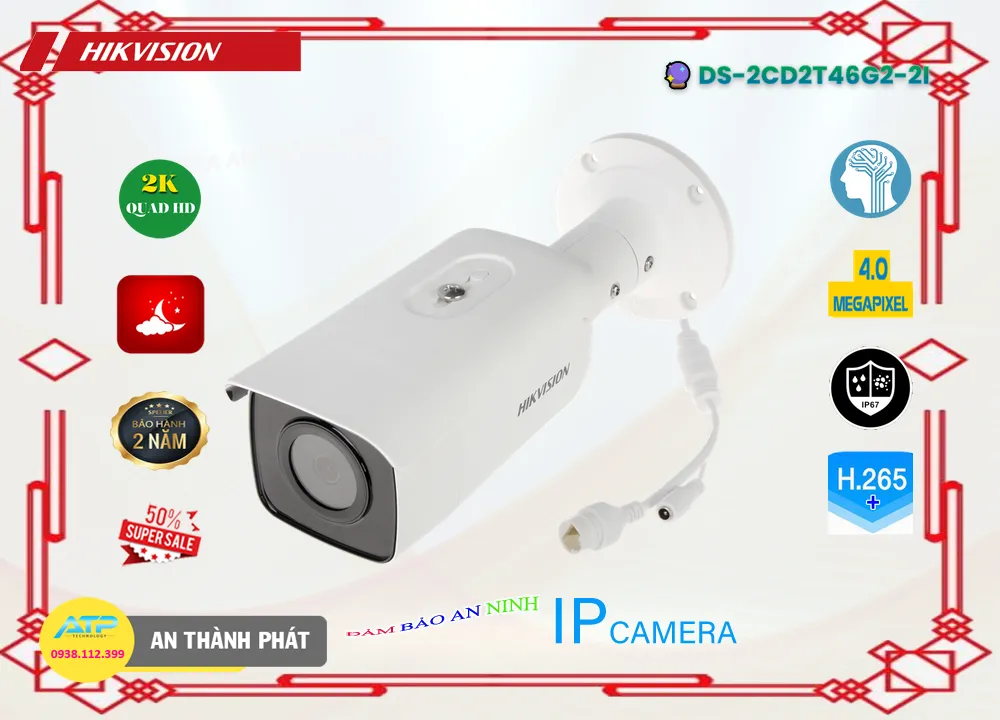 DS-2CD2T46G2-2I sắc nét Hikvision DS-2CD2T46G2-2I sắc nét Hikvision