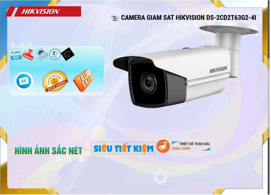 ➠ DS-2CD2T63G2-4I sắc nét Hikvision ➠ DS-2CD2T63G2-4I sắc nét Hikvision