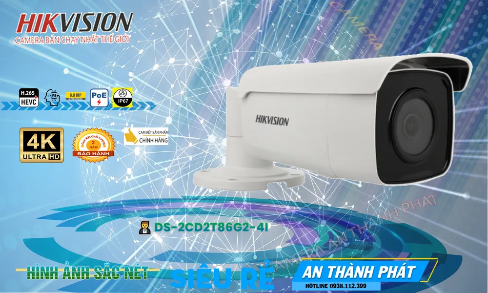 DS-2CD2T86G2-4I sắc nét Hikvision ➠ DS-2CD2T86G2-4I sắc nét Hikvision ➠