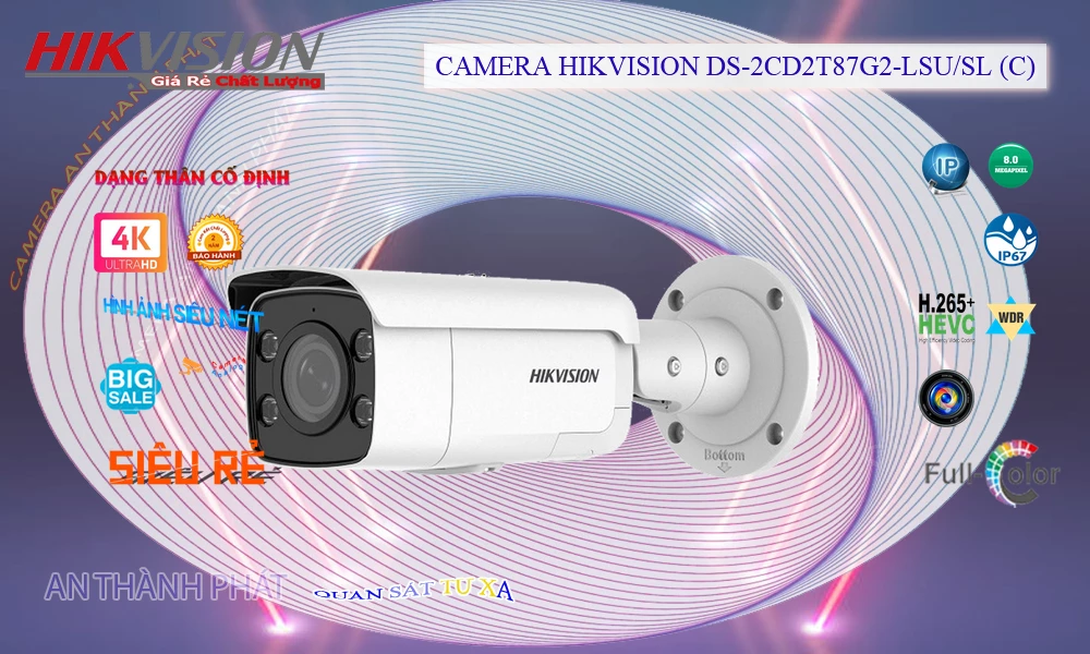 DS-2CD2T87G2-LSU/SL(C) sắc nét Hikvision