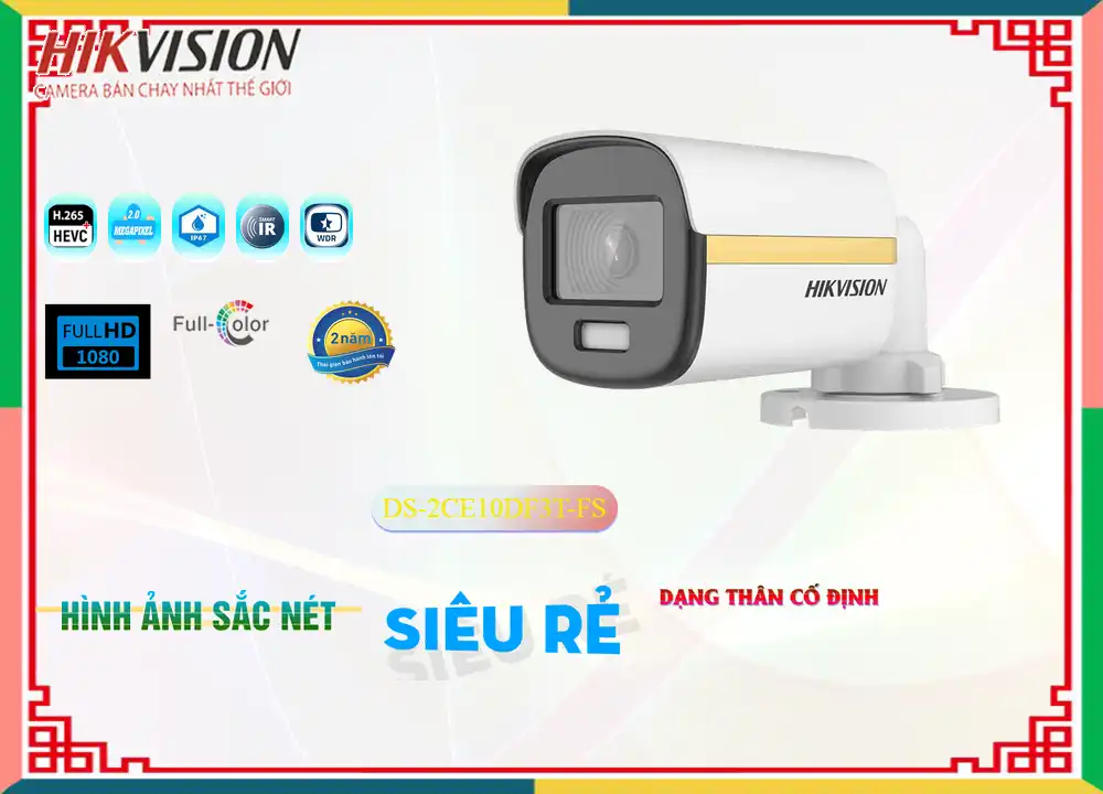DS-2CE10DF3T-FS sắc nét Hikvision ➠ DS-2CE10DF3T-FS sắc nét Hikvision ➠