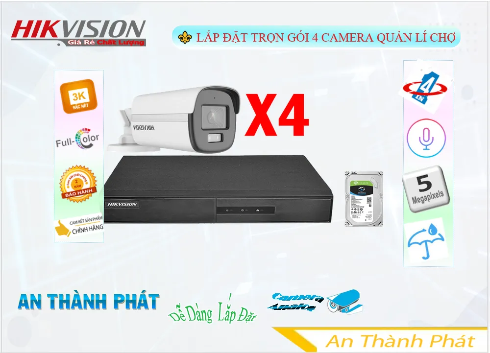 Xem Chi Tiết Trọn Gói 4 Mắt Camera An Ninh Chợ Tại An Thành Phát Trọn Gói 4 Mắt Camera An Ninh Chợ Giải pháp camera Trọn Gói 4 Mắt Camera An Ninh Chợ sắc nét giá rẻ