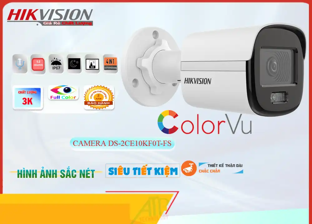 DS-2CE10KF0T-FS sắc nét Hikvision DS-2CE10KF0T-FS sắc nét Hikvision
