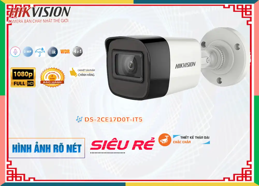 DS-2CE17D0T-IT5 sắc nét Hikvision DS-2CE17D0T-IT5 sắc nét Hikvision