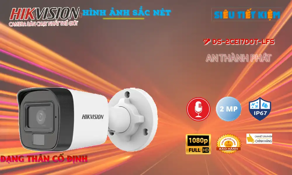 DS-2CE17D0T-LFS sắc nét Hikvision DS-2CE17D0T-LFS sắc nét Hikvision