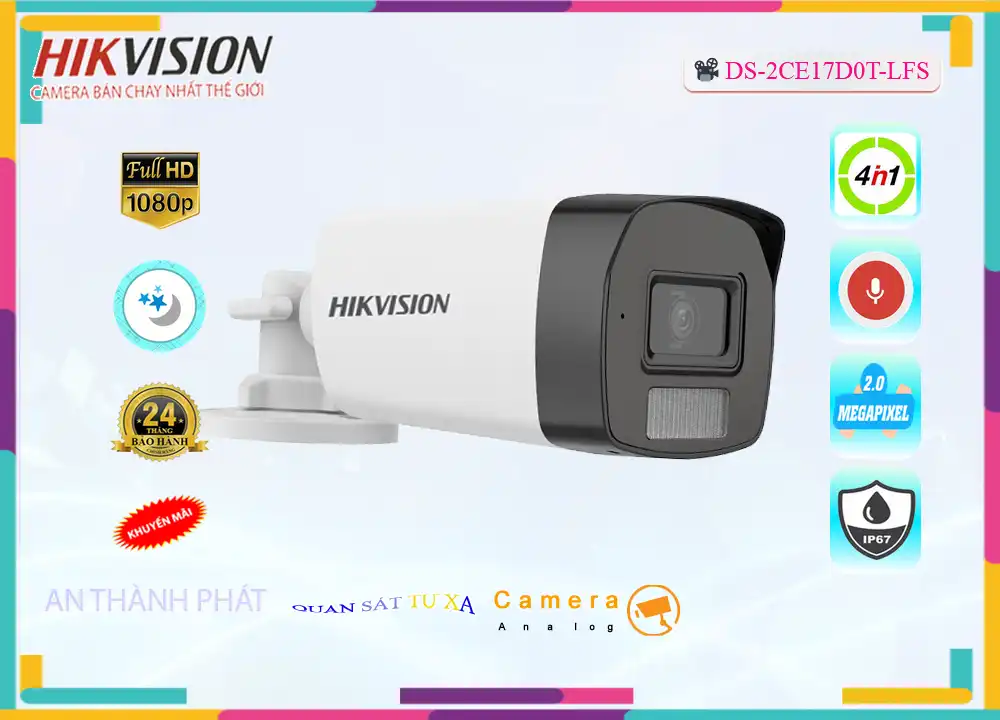 DS-2CE17D0T-LFS sắc nét Hikvision DS-2CE17D0T-LFS sắc nét Hikvision